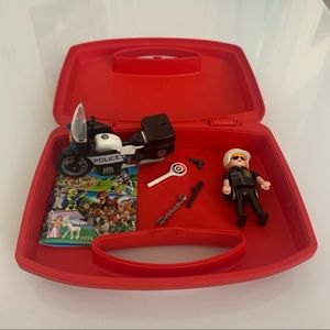 playmobil police set with carry case